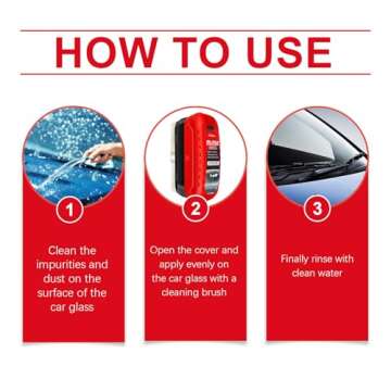 2 PCS Automotive Oil Film Cleaning Brush, Glass Cleaning Board,2024 New Glass Coating for Windshield, Prevents Rain and Fog Cleaning Glass Brush,Improves Clarity and Visibility