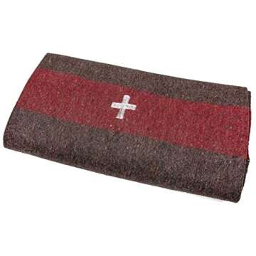 Extra Heavy Duty Swiss Army Military Wool Blanket Cover