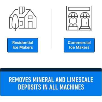 Essential Values 2-Pack Ice Machine Cleaner and Descaler 16 fl oz, Nickel Safe Descaler | Ice Maker Cleaner Compatible with All Major Brands (Scotsman, KitchenAid, Affresh)