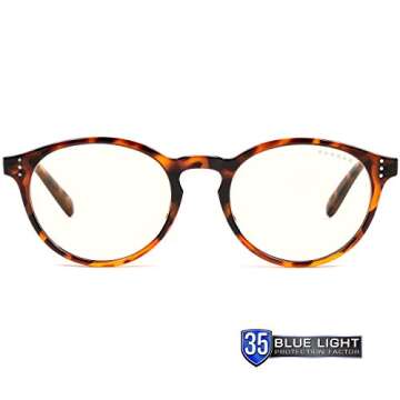 GUNNAR - Blue Light Reading Glasses - Blocks 35% Blue Light - Attaché, Tortoise, Clear Tint, Pwr +3.0