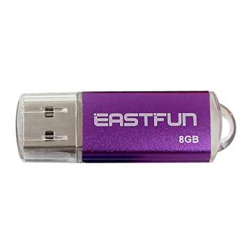 EASTFUN 5Pcs USB Flash Drive - 8GB Mixed Colors