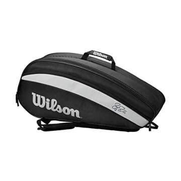 Wilson Roger Federer Team 6 Pack Tennis Bag - Black