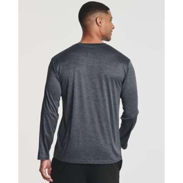 Men’s Long Sleeve Active Shirts 4 Pack - UV Protection