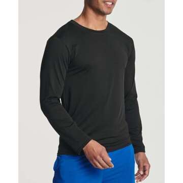 Men’s Long Sleeve Active Shirts 4 Pack - UV Protection