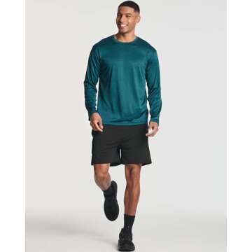 Men’s Long Sleeve Active Shirts 4 Pack - UV Protection