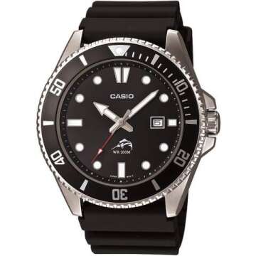 Casio Men's MDV106-1AV Dive Watch - 200m Water Resistant, Black Dial