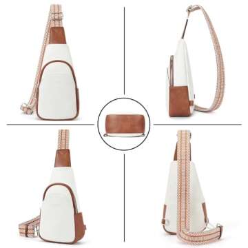 CLUCI Small Sling Bag for Women,Vegan Leather Crossbody Bags for Women,Fanny Packs with Guitar Strap