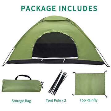 Sutekus Tent Camouflage Patterns Camping Tent Backpacking Tent for Camping Hiking 【Outdoor Equipment】 (Single - Green)