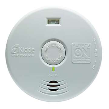 Kidde Smoke Detector with Safety Light for Hearing Impaired, 10-Year Battery Smoke Alarm, Ideal for Hallways or Deaf People