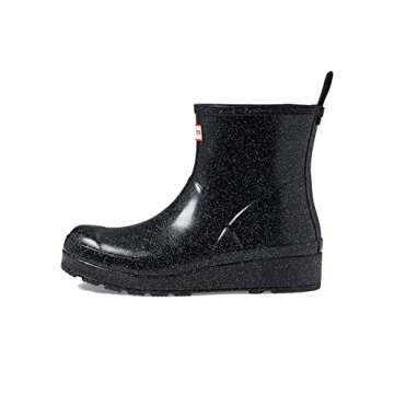 Hunter Footwear Women's Play Short Starcloud Rain Boot, Black, 7