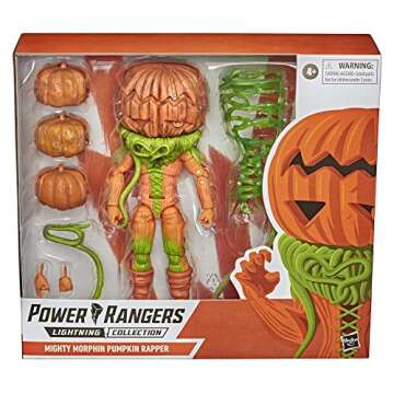 Power Rangers Lightning Collection Monsters Mighty Morphin Pumpkin Rapper 8-Inch Premium Collectible Action Figure Toy with Accessories