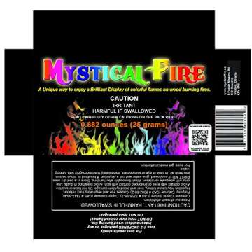 Mystical Fire Color Changing Packets Fire Pits Campfire Long-Lasting Enchanted Multi-Color Magical Family Fun for Indoor Fireplace or Outdoor Use 0.882 Ounces 25 Pack