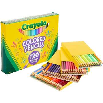 Crayola Colored Pencils Set (120ct), Coloring Book Pencils, Kids Art Supplies, Bulk Colored Pencils, Presharpened, Ages 3+