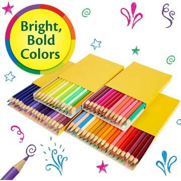 Crayola Colored Pencils Set (120ct), Coloring Book Pencils, Kids Art Supplies, Bulk Colored Pencils, Presharpened, Ages 3+