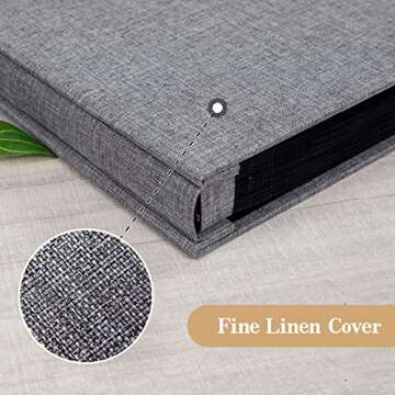 Potricher Linen Photo Album - 1000 Photo Capacity