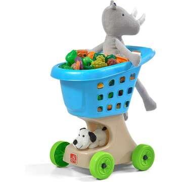 Step2 Little Helper's Shopping Cart - Blue Toy for Kids