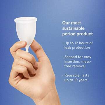 LOLA Menstrual Cup, Size 2 - Reusable Period Cup for 12 Hours of Reliable Leak Protection - Made of Medical Grade Silicone for a Comfortable, Flexible Fit - Carrying Case Included, Eco Friendly