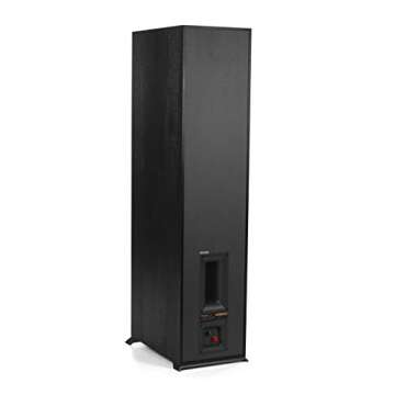 Klipsch Reference R-820F Floorstanding Speaker for Home Theater Systems with 8” Dual Woofers, Tower Speakers with Bass-Reflex via Rear-Firing Tractrix Ports in Black