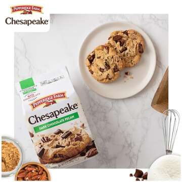 Pepperidge Farm Chesapeake Crispy Dark Chocolate Pecan Cookies, 7.2 OZ Bag (8 Cookies)