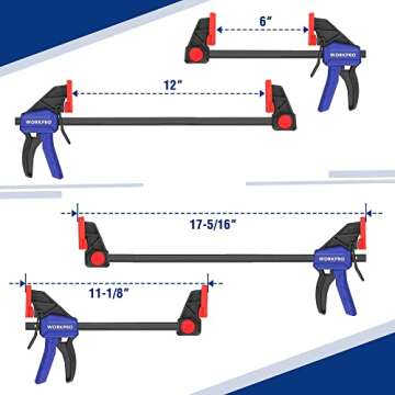 WORKPRO Bar Clamps for Woodworking Projects