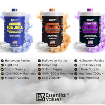 Fog Machine Fluid - Extreme High Density (32oz / Quart) – MADE IN USA – Fog Juice that Produces Long-Lasting WHITE-OUT Fog for Water-Based Foggers, Perfect for 700+ Watt Fog Machines