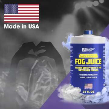 Fog Machine Fluid - Extreme High Density (32oz / Quart) – MADE IN USA – Fog Juice that Produces Long-Lasting WHITE-OUT Fog for Water-Based Foggers, Perfect for 700+ Watt Fog Machines