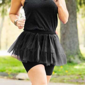 Gone For a Run Runners Tutu Lightweight - One Size Fits Most - Black