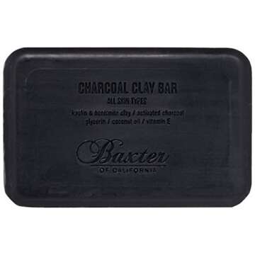 Baxter of California Deep Cleansing Body Soap Bar For Men | Charcoal Clay | All Skin Types | 7 oz