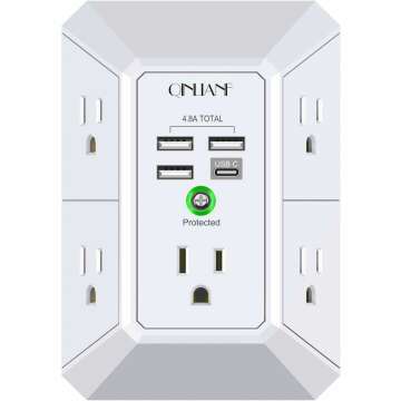 QINLIANF Surge Protector with USB Charging Ports