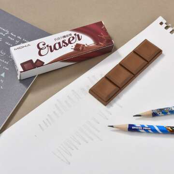 Chocolate Erasers - Fun School Supplies for Kids