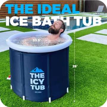 The Icy Tub - Ice Bath Tub, Cold Plunge Tub, for Athletes Recovery Inflatable Portable Tub Outdoor, Ice Water Plunge Pod Barrel Cold Therapy Pool