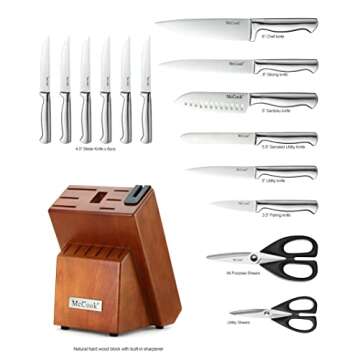 Premium McCook Knife Sets – German Stainless Steel with Sharpener