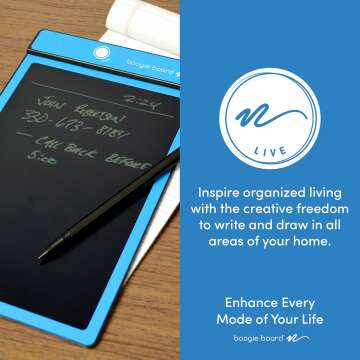 Reusable Boogie Board Writing Pad with Stylus - Instant Erase