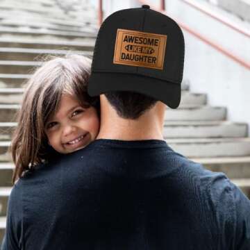 Gifts for Dad from Daughter on Christmas - Dad Gifts for Christmas, Fathers Day from Daughter - Dad Birthday Gift from Daughter - Dad Christmas Hat from Daughter - Awesome Dad Trucker Hat