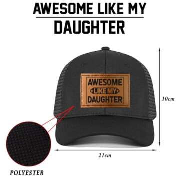 Gifts for Dad from Daughter on Christmas - Dad Gifts for Christmas, Fathers Day from Daughter - Dad Birthday Gift from Daughter - Dad Christmas Hat from Daughter - Awesome Dad Trucker Hat