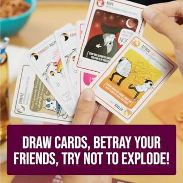 Exploding Kittens Party Pack - 2-10 Players - Ages 7+ - 15 Minutes to Play - Party Sized High Stakes Card Game - Party Game, Family Game Night, Kid and Adult Card Game