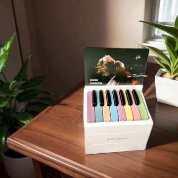 Piano Calendar, Music Lyrics Mini Piano Included 52 Music Scores in 28 Cards for fans Family and Friends