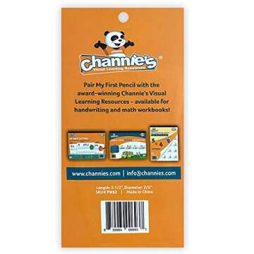 Channie's My First Pencil, Easy-to-Hold Jumbo Pre Sharpened Pencils #2 for Preschoolers, Kindergarteners & 1st Graders, White Wooden 2B Fat Pencils for Kids Ages 3-7, Pack of 2 (5 Each) & Sharpener