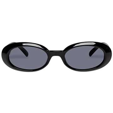 Le Specs Work It! Sunglasses - Black, Oval, Unisex, Minimalist Sleek Style