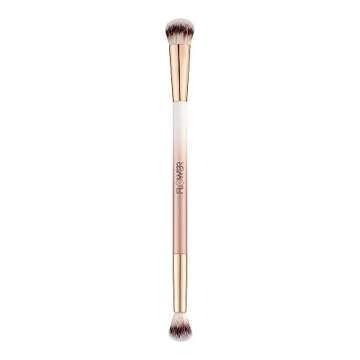 FLOWER BEAUTY Makeup Brushes | Dual Ended Eyeshadow Brush For Even & Precise Blending | Soft Washable Synthetic Fibers |1 Piece