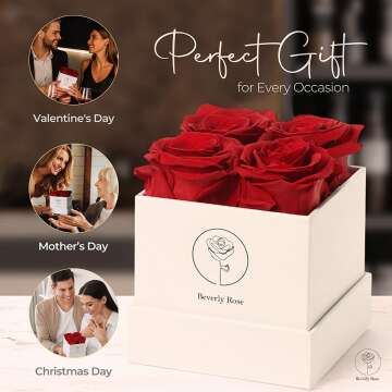 Get Forever Roses Delivered - 4 Preserved Red Roses