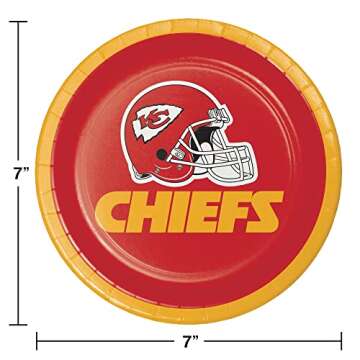 Trendware Kansas City Chiefs Dessert Plates, 24 ct