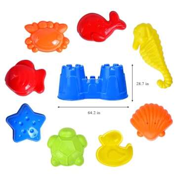 19 Piece Beach Toys Set for Kids - Sand and Water Fun!