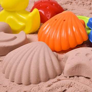 Beach Toys, 19 Piece Sand Toys Set Kids Sandbox Toys includes Water Wheel Beach Tool Kit