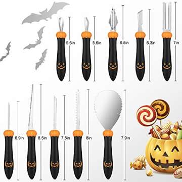 CHRYZTAL Pumpkin Carving Kit - Heavy Duty Tools