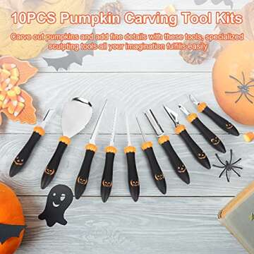 CHRYZTAL Pumpkin Carving Kit - Heavy Duty Tools