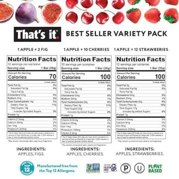 Fruit Bars Snack Gift Box (20 Pack) - 100% Natural, Gluten-Free, Vegan Fruit Snacks Variety Pack