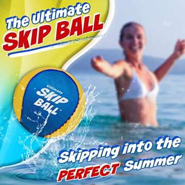 Activ Life Ultimate Skip Ball - Top 2024 Christmas Vacation Gifts for Kids Adults Men Women Cool Xmas Presents for Boys and Girls Best Beach Sand Water Toys Swimming Pool Unique Idea Age 7 Year Old+