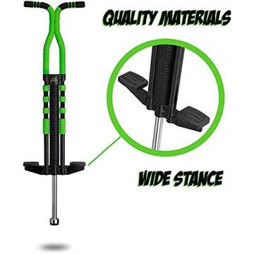 New Bounce Pogo Stick for Kids - Pogo Sticks for Ages 9 and Up, 80 to 160 Lbs - Pro Sport Edition, Quality, Easy Grip, PogoStick for Hours of Wholesome Fun