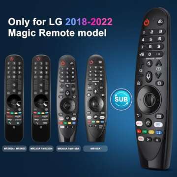 Voice Magic Remote AKB75855501 for LG OLED QNED NanoCell Webos Smart TV Magic Remote Control Replacement AN-MR20GA MR19BA MR18BA MR650A, with Pointer Function